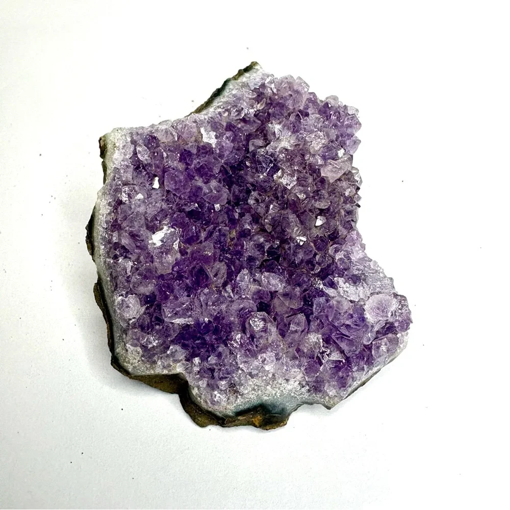 Amethyst Druzy Cluster Crystal with Properties